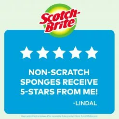 Scotch-Brite Sponges & Scouring Pads Non-Scratch 9-Pack Cellulose Sponge with Scouring Pad -Cleaning Supplies Shop 44256034 scaled