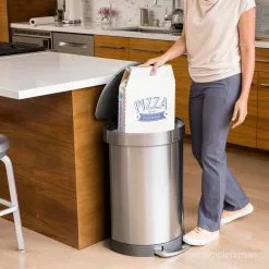 simplehuman Trash Cans 60-Liter Brushed Stainless Steel Steel Trash Can with Lid -Cleaning Supplies Shop 44304723 scaled