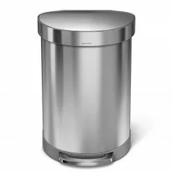 simplehuman Trash Cans 60-Liter Brushed Stainless Steel Steel Trash Can with Lid -Cleaning Supplies Shop 44304725 scaled