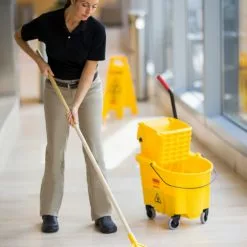 Rubbermaid Commercial Products Mop Wringer Buckets WaveBrake 35-Quart Commercial Mop Wringer Bucket with Wheels -Cleaning Supplies Shop 44727936 scaled