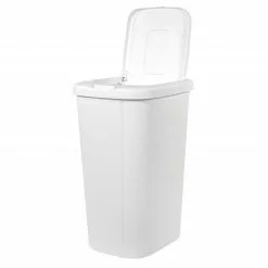 Hefty Trash Cans 13-Gallon White Plastic Trash Can with Lid -Cleaning Supplies Shop 46538243 scaled